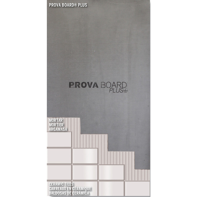 PROVA-BOARD PLUS+ Wall Panel 48-in x 96-in x 1/2-in Grey