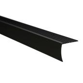 Shur-Trim Stair Nose Moulding in Matte Black Aluminum 1 1/8-in x 6-ft