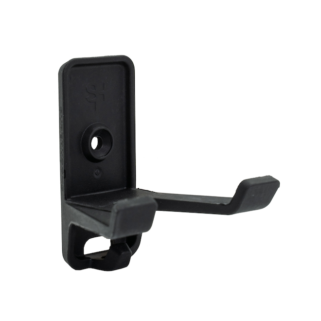 SUPERHOOKS Multi Hooks with Adhesive or Screws in Black - Pack of 2