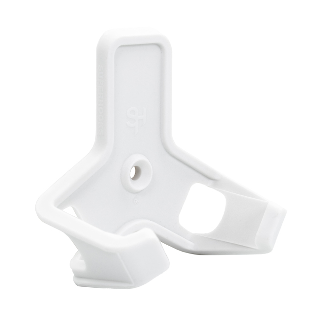 SUPERHOOKS Capture Hooks with Adhesive or Screws in White - Pack of 2