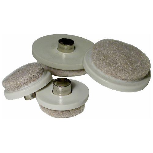 Heavy-Duty Ferrule Felt Glides - Round - 1" - 4/Pack