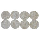 Self-Adhesive Felt Pads - Eco - Round - Beige - 1 1/2" -8/Pk