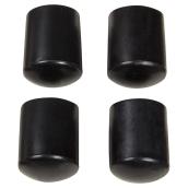 Embouts de vinyle, ronds, noirs, 7/8", 4/pq