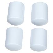 Vinyl Leg Tips - Round - White - 7/8" - 4/Pk