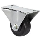 General-Duty Rubber Plate Caster - 176 lbs Capacity - 2 1/2"