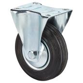 Euro Series Rubber Plate Rigid Caster - 220 lbs Capacity -5"