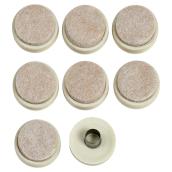 Heavy-Duty Ferrule Felt Glides - Round - 1" -  8/Pack