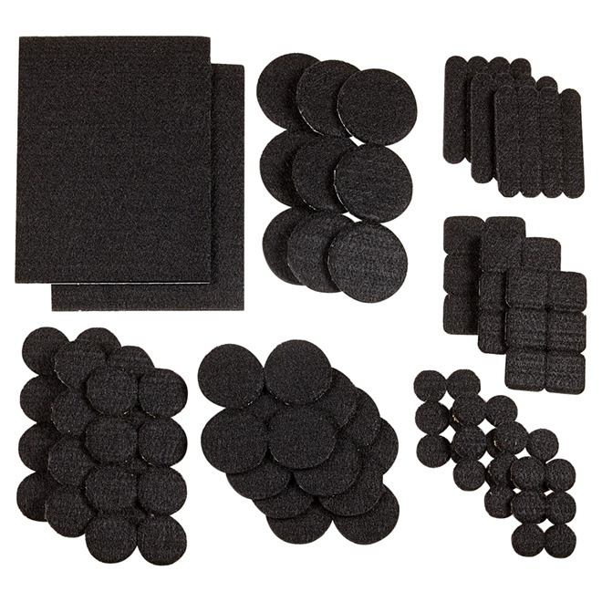 Self-Adhesive Felt Pad Multipack - Eco - Black - 105/Pk