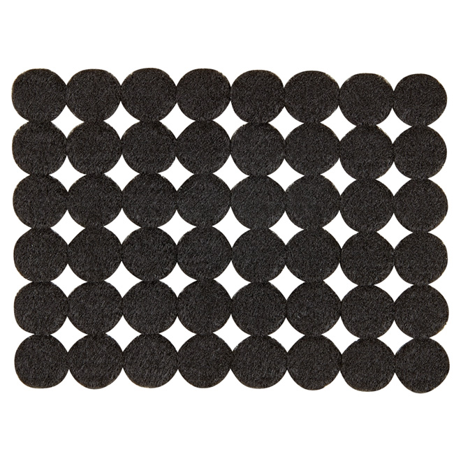 Self-Adhesive Felt Pads - Eco - Round - Black - 3/4" - 48/Pk