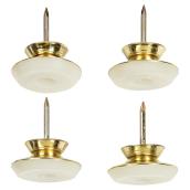 Polypropylene-Base Nail-On Swivel Glides - 1 1/4