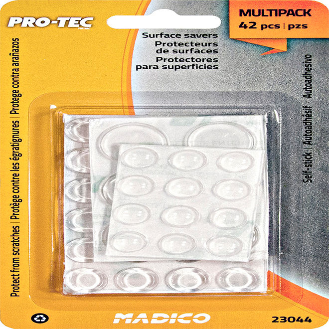 Protecteurs de surface en vinyle, transparent, 42/pqt
