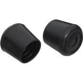 Rubber Leg Tips - Round - Black - 1 1/2" - 2/Pk