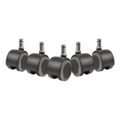 Roulettes doubles en polyurethane et nylon MADICO noir 2 po 5/pqt