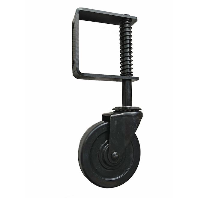 MAXWHEELS 4-in 220-lb Rubber Spring Gate Wheel