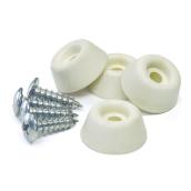 Coussinets en caoutchouc à visser PRO-TEC blanc 7/8 po 4/pqt