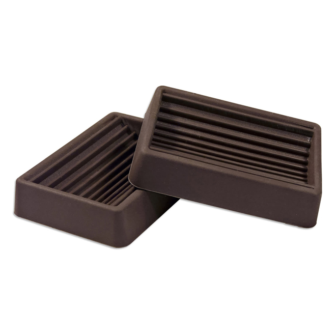 MADICO 2-Pack 3-in Brown Rectangular Rubber Bed Frame Cup
