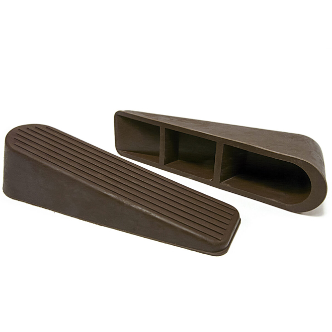 MADICO 2-Pack 4 1/8-in Brown Rubber Wedge Door Stop