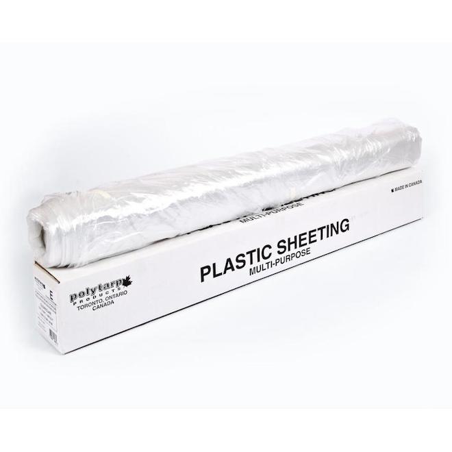 Polytarp Economy Clear Multi-Purpose Plastic Sheeting/Drop Sheet 8.5-ft x 177-ft