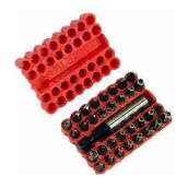 Jeu de 34 embouts à outils de Fuller, acier de qualité S2, étui de rangement rigide, tailles assorties