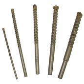 Fuller Masonry Drill Bit Set - 5 Pieces - Tungsten Carbide - Round Shank