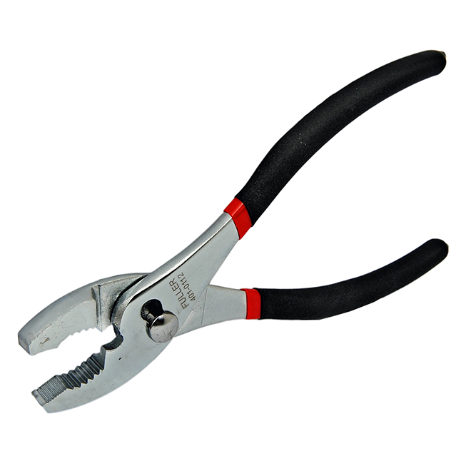 Fuller Slip Joint Pliers - Forged Alloy Steel - Rubber-dipped Handles - 8-in L