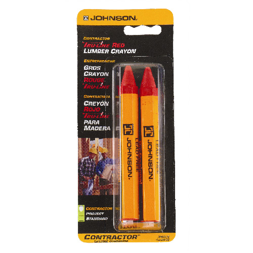 Crayons d'entrepreneur Johnson pour le bois, rouge, 3/pqt