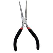 Fuller Steel Miniature Needle Nose Pliers - Black/Red - Cushioned Grip - 6-in L