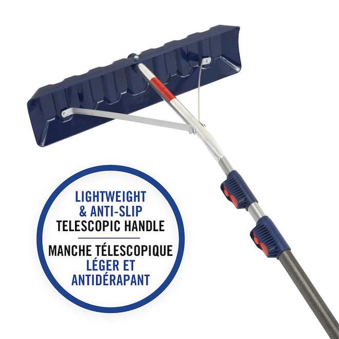 Garant 24-in Blue Telescopic Roof Rake with Aluminum and Poly
