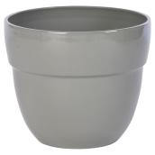 Pot à fleurs en résine « Augustine », 13'', gris