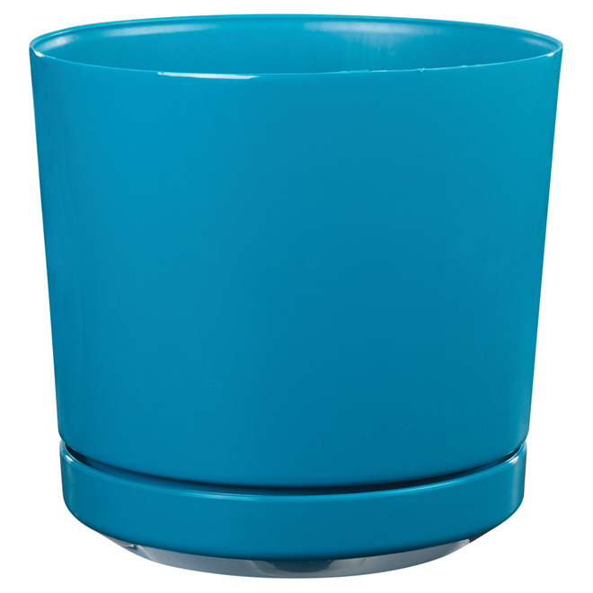 SOUTHERN PATIO HighGloss Planter Pot "Dynamic Design" 12" Teal