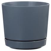 Jardinière ultrabrillante Dynamic Design, 8 po, gris