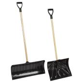 Garant - 18'' Snow Pusher & Rake Shovel 26'' Combo - Black