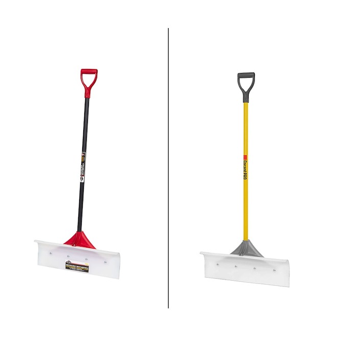 Garant Snow Pusher with Fiberglass Handle - 24-in