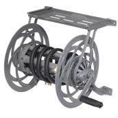 Wall-Mounted Hose Reel - 125' Capacity - Grey