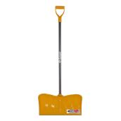 Pelle à neige de 22", grattoir, polypropylène, jaune