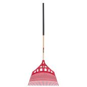 Garant 24-in Polyethylene/Wood Leaf Rake - Red