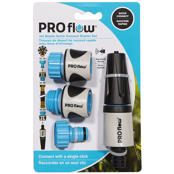 PRO flow Plastic Jet Nozzle Quick Connect Set - 12-mm