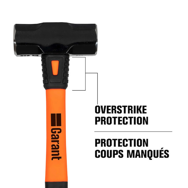 Garant Forged and Tempered Steel Sledge Hammer - 16-in Fibreglass Handle - 4-lb