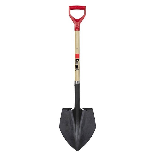 Garant Wood D Handle Steel Excavator Shovel with Extra-Large Footsteps - 42-in