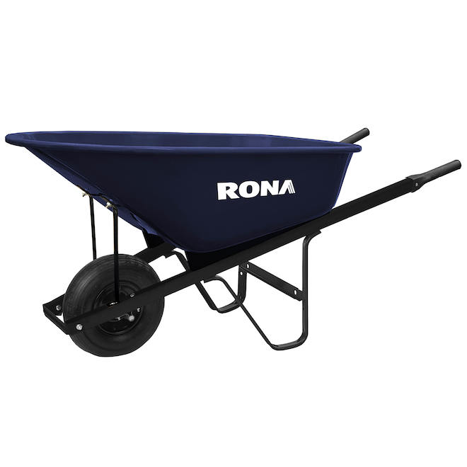 RONA Blue Garden Wheelbarrow Steel Handles - 6-ft³