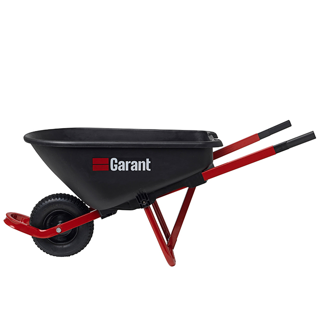 Garant Compact Wheelbarrow 4-ft³ with Telescopic Handles and 190-lb Capacity