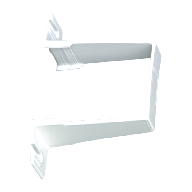 Euramax Contemporary Downspout Clip - White - Vinyl - 2-in L x 2-in W