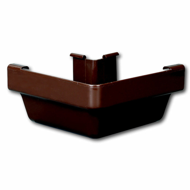 Euromax 5-in Brown Vinyl Traditional Gutter Outside Miter/ Corner