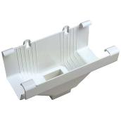 Euramax Traditional K-Style Drop Outlet Gutter - White - Vinyl - 9-in L