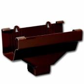 5-in Brown Vinyl K-Style Traditional Gutter End with Drop/ Outlet