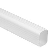 Euramax Traditional Gutter Downspout - Vinyl - White - 120-in L x 3 3/32-in W x 2 1/4-in D