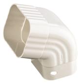Euramax Traditional Gutter Front Elbow - White - Vinyl - 4 1/4-in L x 3 1/4-in W
