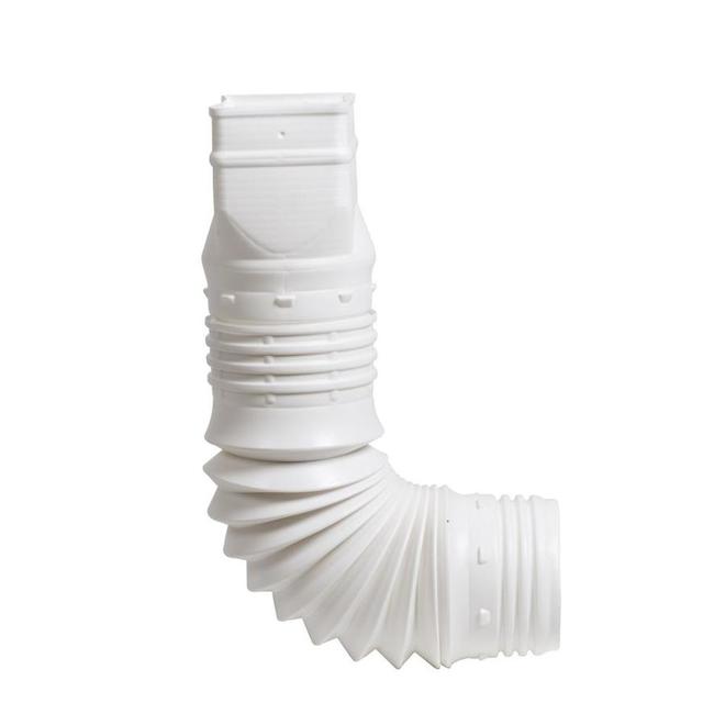 Adaptateur pour descente de gouttière Flex-A-Spout blanc, 16 po L., vendu à l'unité