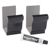 Euramax SeamerMate Gutter Kit - 2 K-Style Aluminum Seamers - Black - 1-oz Permanent Gutter Seal