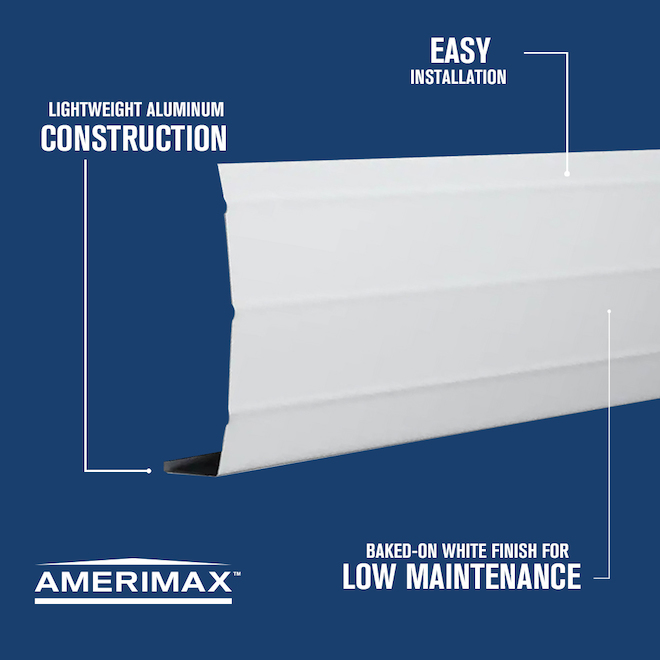 Amerimax Eaves Fascia of 6-in x 12-ft in Smooth White Aluminum